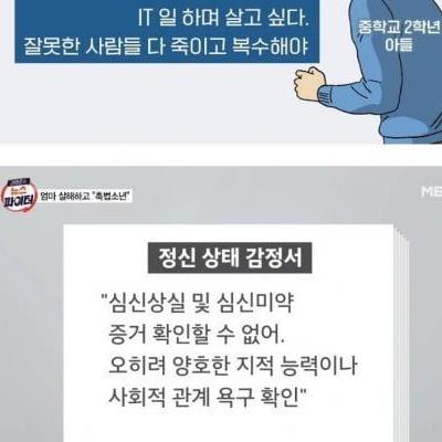 친모를 살해한 중딩 비하인드