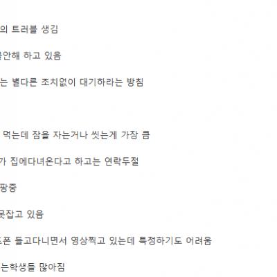 실시간 똥통갤에 올라온 현재 여대 내부 상황