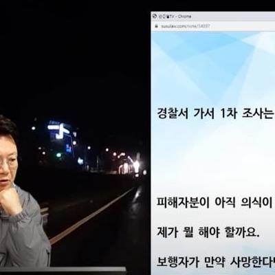 혐 결국 보행자는 사망했습니다