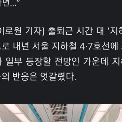 지하철 의자 없애자고 한 인간