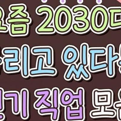 요즘 2030세대 인기 급상승하고 있다는 직업.jpg